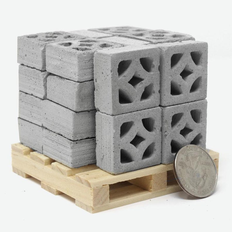 1 12 Scale Breeze Blocks Empress 24pk Mid Century Modern Etsy
