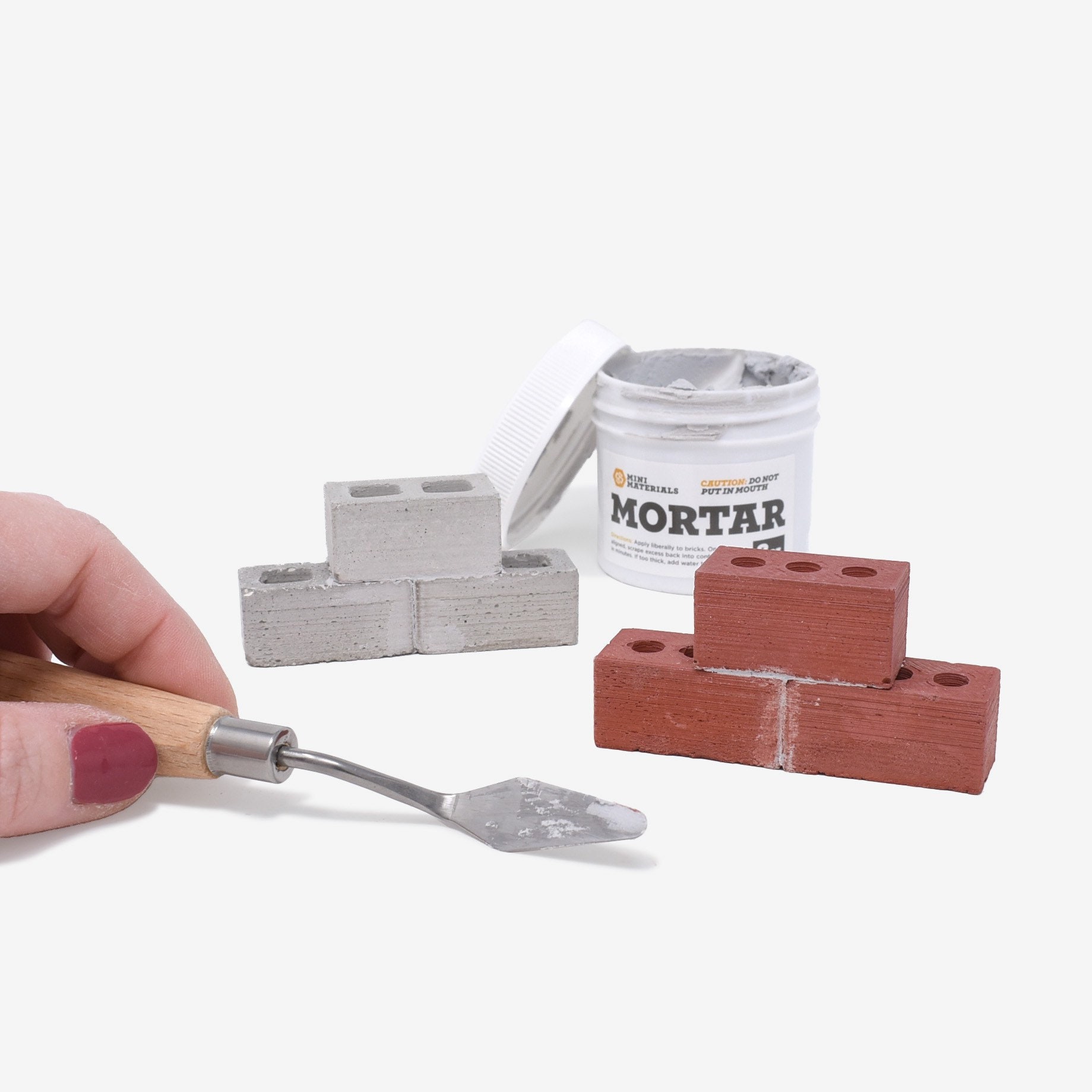Mortaring Adhesive Mini Cinder Block Adhesive Miniature Etsy
