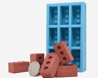 1:6 Scale Red Brick Mold | miniature house supply | silicone mold | diy craft supply | modern dollhouse | miniature building supplies