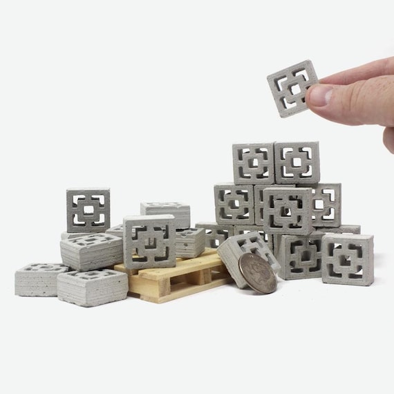 1:12 Scale Vista Vue Breeze Block Pallet (24pk) | Mini Mid Century