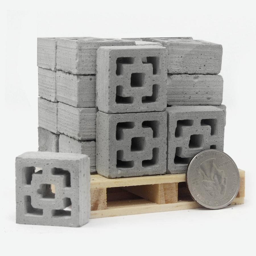 1:12 Scale Vista Vue Breeze Block Pallet (24pk) | Mini Mid Century