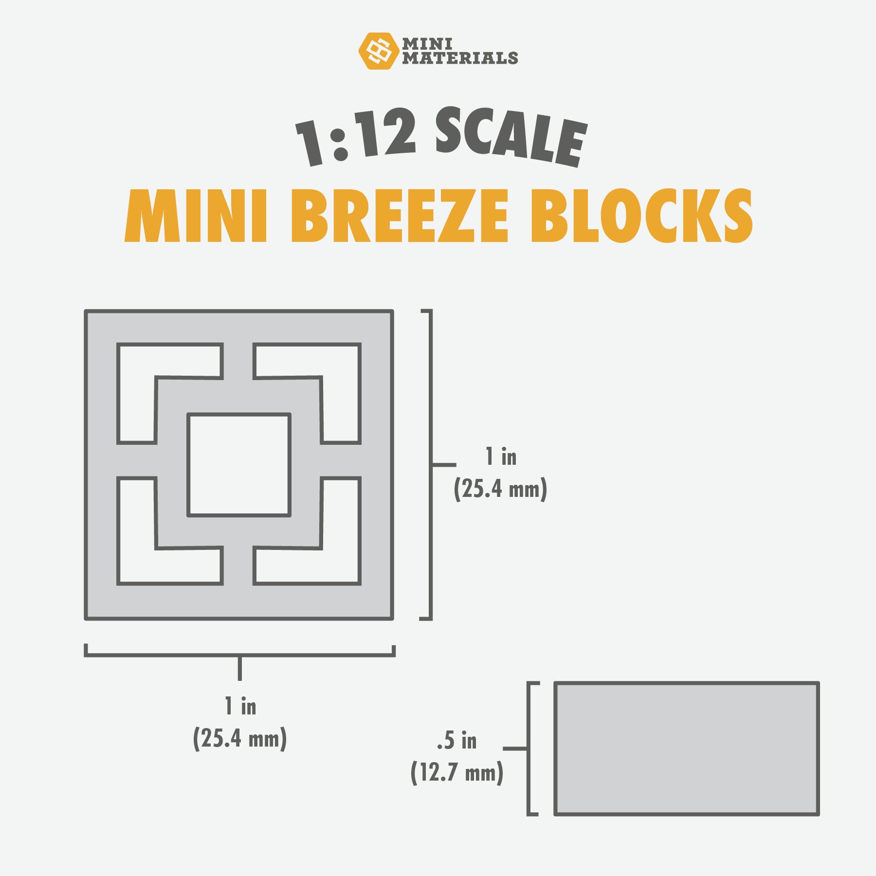 1:12 Scale Mini Empress Breeze Block Mold – Mini Materials