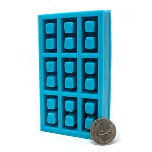 1:12 Scale Cinder Block Mold concrete mold miniature silicone mold diy craft supply modern dollhouse miniature building supplies image 1