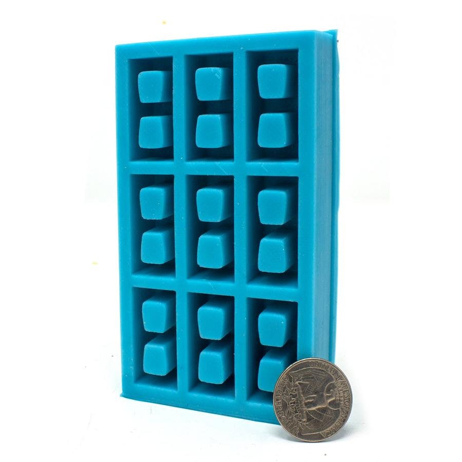 1:12 Scale Cinder Block Mold | concrete mold | miniature | silicone mold | diy craft supply | modern dollhouse | miniature building supplies by minimaterials