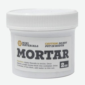 Mortaring Adhesive | Mini Cinder Block Adhesive | Miniature DIY craft adhesive | concrete block adhesive