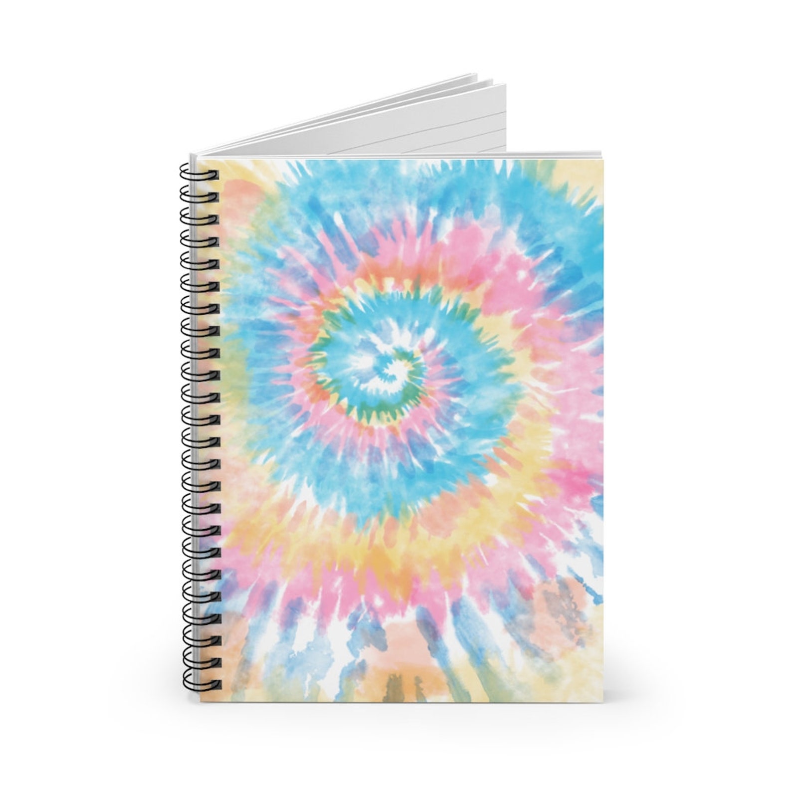 Tie Dye Multicolor Spiral Notebook Ruled Line Etsy