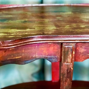 SOLD****EXAMPLE PIECE***Refurbished Layered Chalk Paint Table. Accent Table. Hand Painted Vintage Side Table