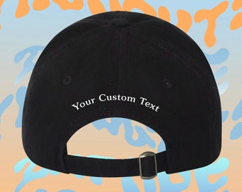 Entwerfen Sie Ihre eigene benutzerdefinierte Hut gestickte Baseballmütze Personalisieren Sie Geschenk Dad Hut Wählen Sie Ihre Cols Schriftart - Für Details lesen Sie bitte Beschreibung