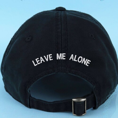 Tech Design 'Leave Me Alone' Baseball Cap - Embroidered Cotton Adjustable Dad Hat In Burgundy - View #10