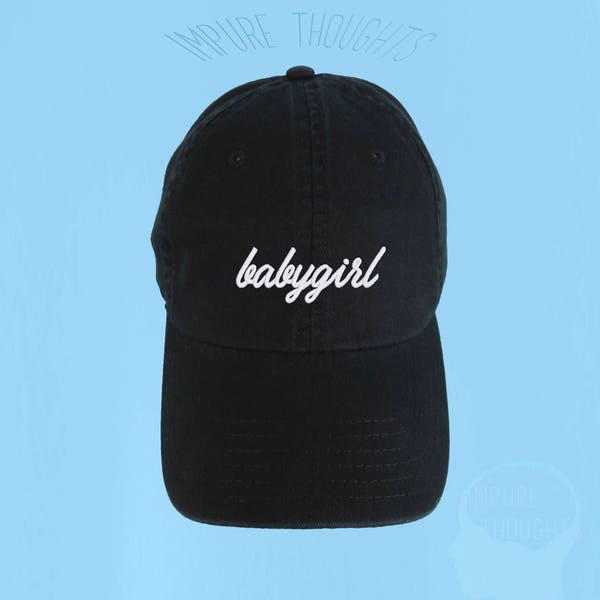 BABYGIRL Dad Hat Embroidered Baseball Black Cap Low Profile Custom Strap Back Unisex Adjustable Cotton Baseball Hat