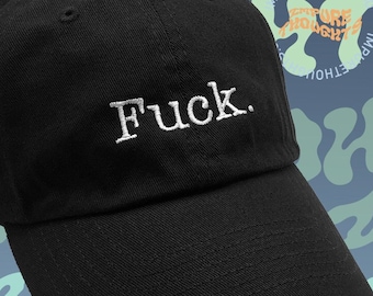 FUCK. Dad Hat Gestickte Baseball-Schwarz-Cap Low-Profile-Custom Strap Zurück Unisex Verstellbare Baumwolle Baseball-Hut