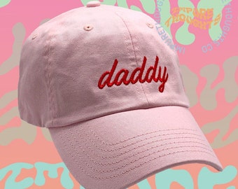 DADDY Cappello da papà ricamato Berretto da baseball nero Cappello da baseball regolabile unisex con cinturino a basso profilo sul retro
