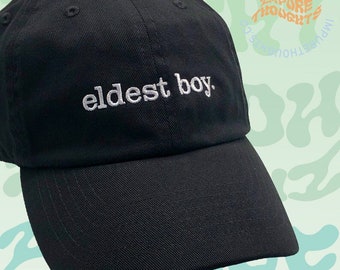 Eldest Boy Dad Hat Embroidered Baseball Cap Custom Strap Back Unisex Adjustable Cotton Baseball Hat Women Men