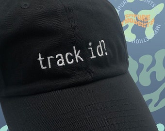track id? Dad Hat Embroidered Baseball Cap Low Profile Adjustable Strap Unisex Cotton Baseball Hat Custom Colors