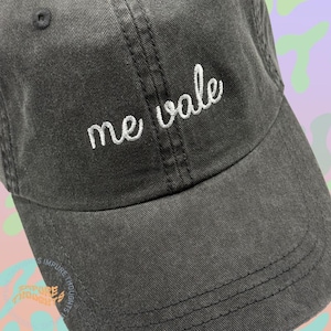ME VALE Dad Hat Embroidered Baseball Cap Low Profile Custom Black Strap Back Unisex Adjustable Cotton Baseball Hat Made in USA