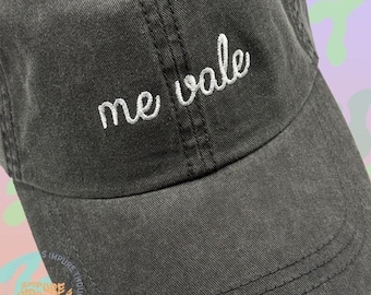 ME VALE Dad Hat Embroidered Baseball Cap Low Profile Custom Black Strap Back Unisex Adjustable Cotton Baseball Hat Made in USA