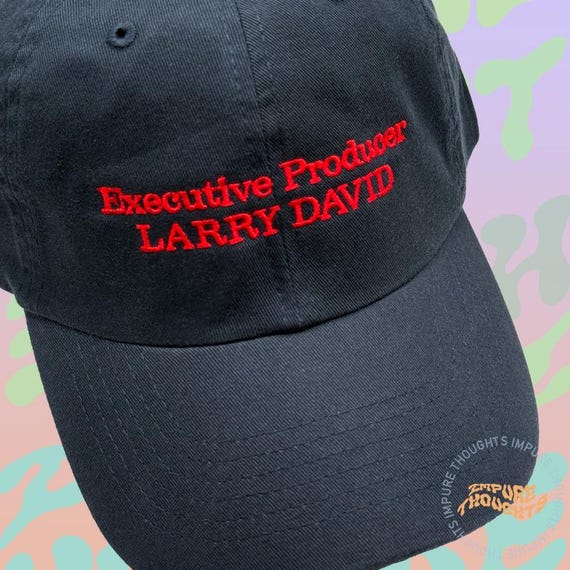 Executive Producer LARRY DAVID Dad Hat Embroidered Baseball Cap Low Profile  Strap Back Unisex Adjustable Cotton Baseball Hat Made in USA