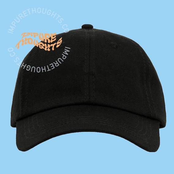 MADE BY SATAN Dad Hat Embroidered Black Baseball Cap Low Profile Custom  Strap Back Unisex Adjustable Cotton Baseball Hat 