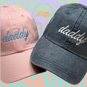 DADDY Dad Hat Embroidered Baseball Black Cap Low Profile Strap Back Unisex Adjustable Baseball Hat Made in USA