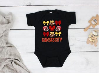 Kansas City Football and Bow Bodysuit