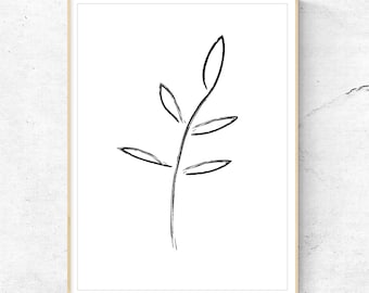 Olijftak Wall Art, Reisposter 8x10 | olijftak, Italië | modern, minimalistisch, aangepast formaat en kleur