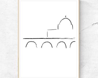 Vaticaan, St. Peters Basiliek Wall Art, Reizen Poster 8x10 | rome, italië | modern, minimalistisch, aangepast formaat en kleur