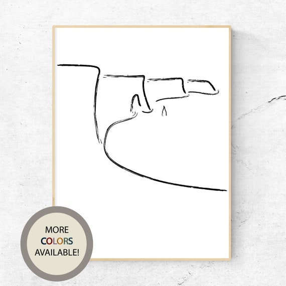 Ireland Travel Wall Art, Travel Poster | Cliffs of Moher | modern, minimalist, custom size and color