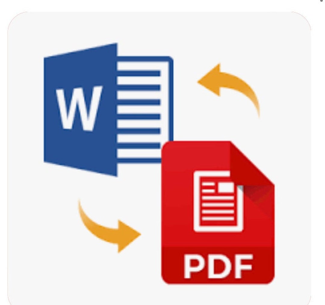 File Conversion Word to PDF or PDF to Word Etsy