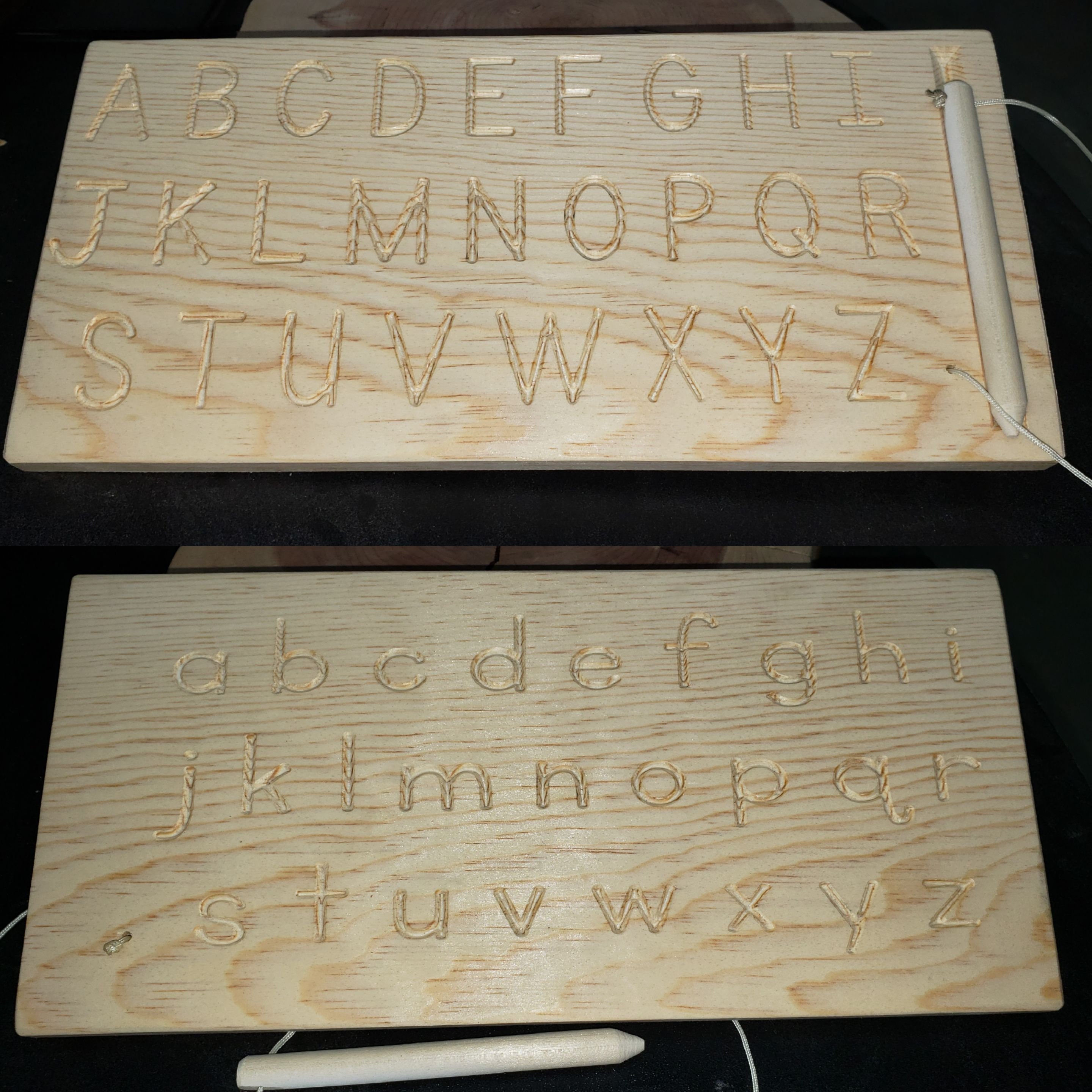 Alphabet Tracing Board Upper and Lower Case Handwriting Etsy