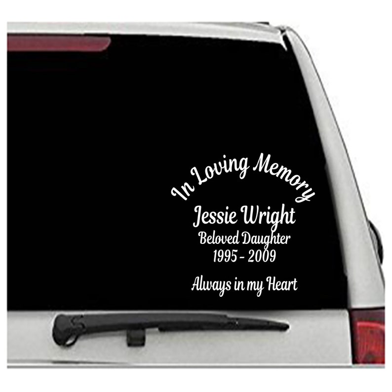 Personalized Memorial Decal Auto Decal in Memory Of in Etsy