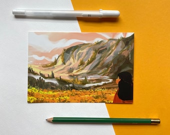 A misty mountain adventure (Postcard)