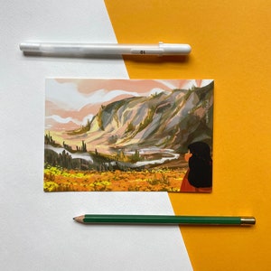 A misty mountain adventure (Postcard)