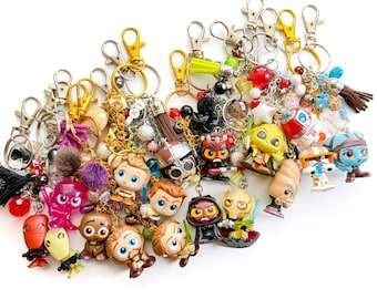 Galaxy Far Far Away Prequel Character Bag Charm Upcycled Handcrafted Keychain