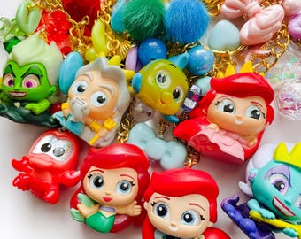 Mermaid Princess Bag Charm Keychain