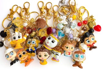 Beauty & Beast Princess Bagcharm Keychain