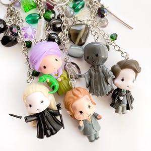 Wizard School Upcycled Dark Characters Bag Charm Keychain