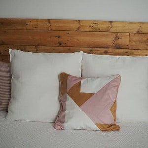 Cabecero en madera reciclada para cama de 135, 150 y 160 color gris Capri