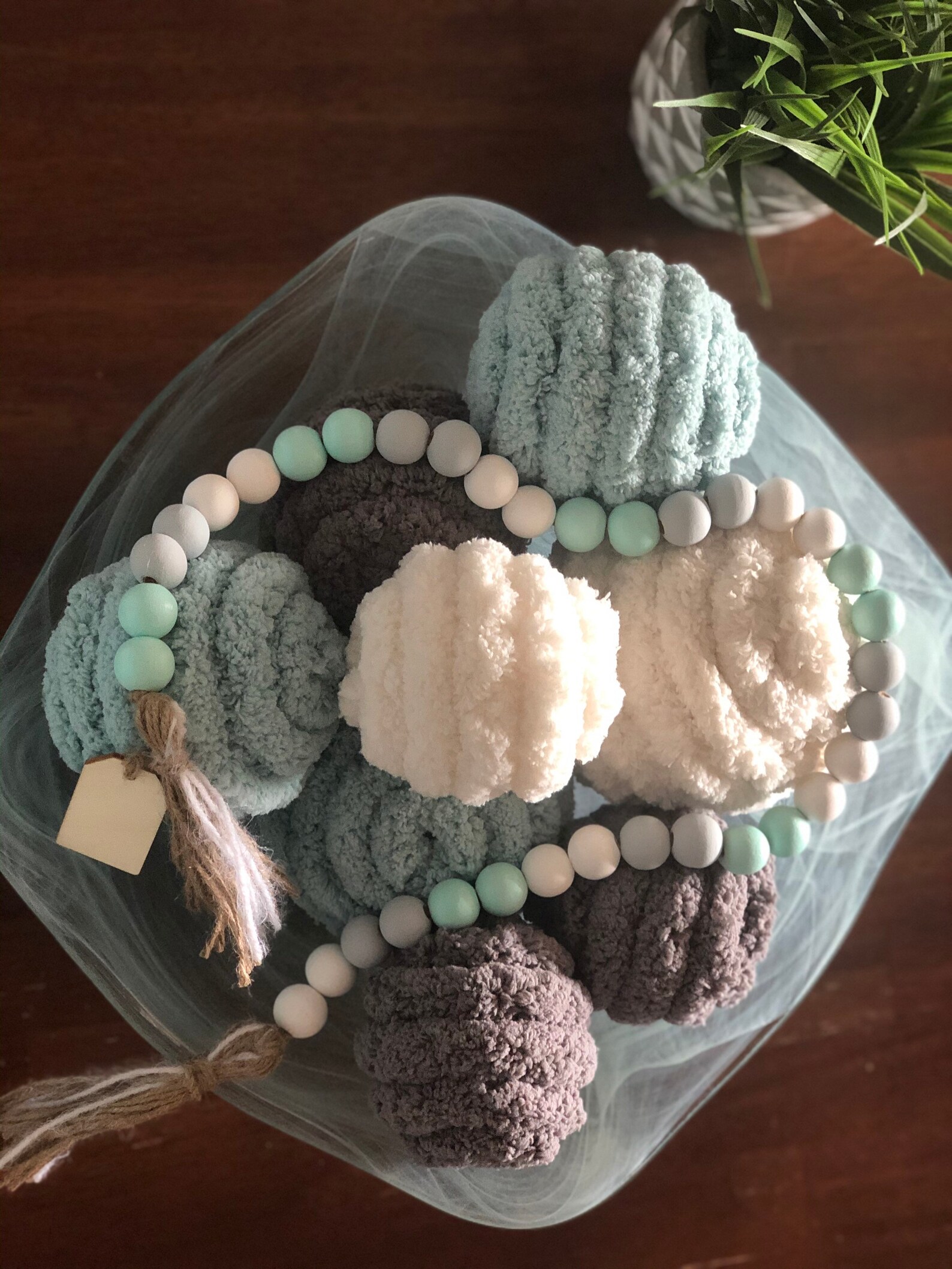 Decorative Yarn Balls Home Decor Dough Bowl Filler Bowl Etsy