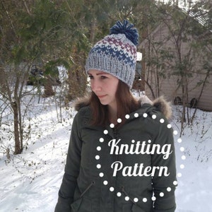 Chunky Knit Hat PATTERN (Adult)