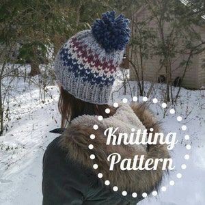 Fair Isle Knit Hat PATTERN (Child)