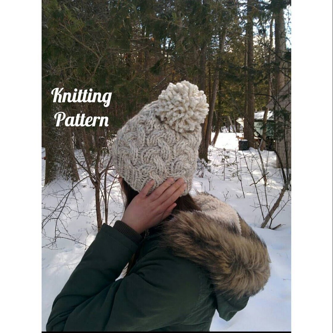 Cable Knit Hat PATTERN - Etsy