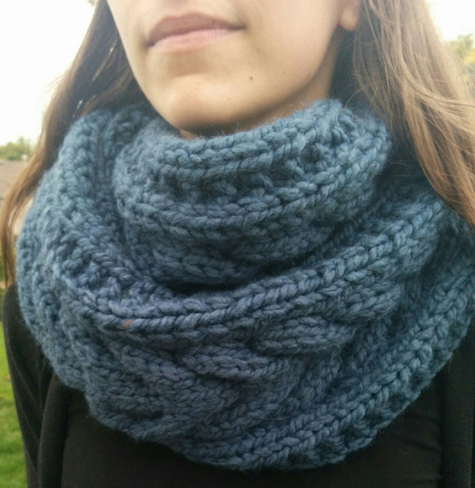Cable Knit Infinity Scarf - PATTERN - Etsy