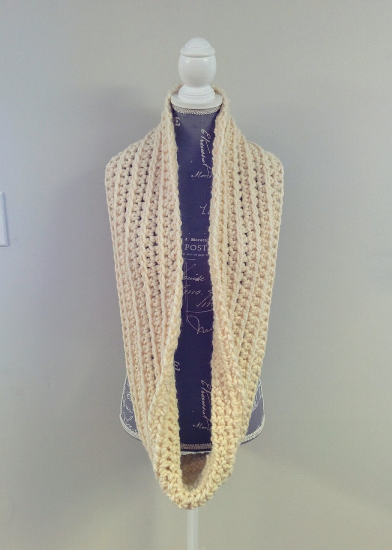 Chunky Knit Infinity Scarf PATTERN - Etsy