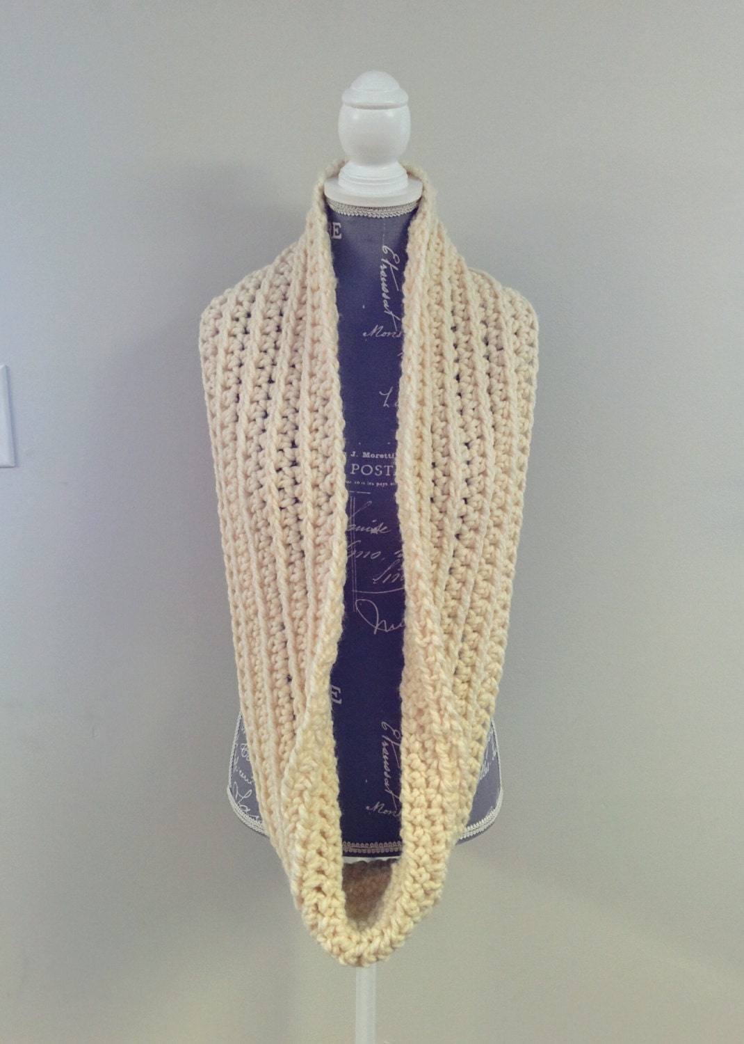 Chunky Knit Infinity Scarf PATTERN - Etsy
