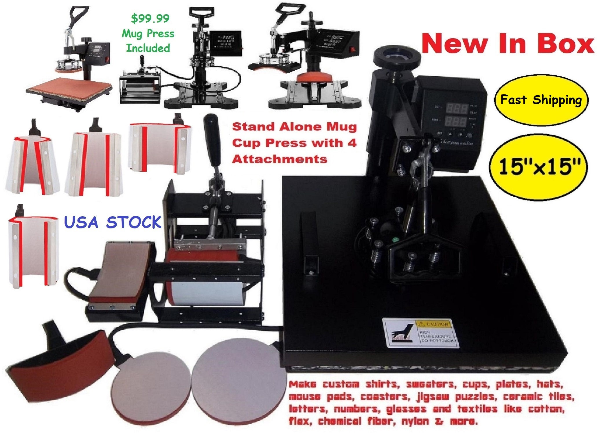 Heat press with attachments discount