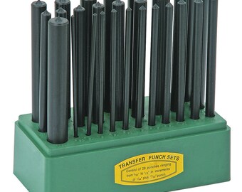 Brand New Transfer punch Tools Set and Organizer Holder for Metal Work