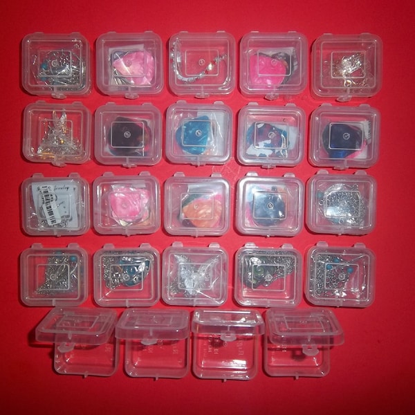 Boxes Cases a Container Set all for Jewelry Storing Locking Tops Container Set for beads gems stones buttons marbles containers jewelry case