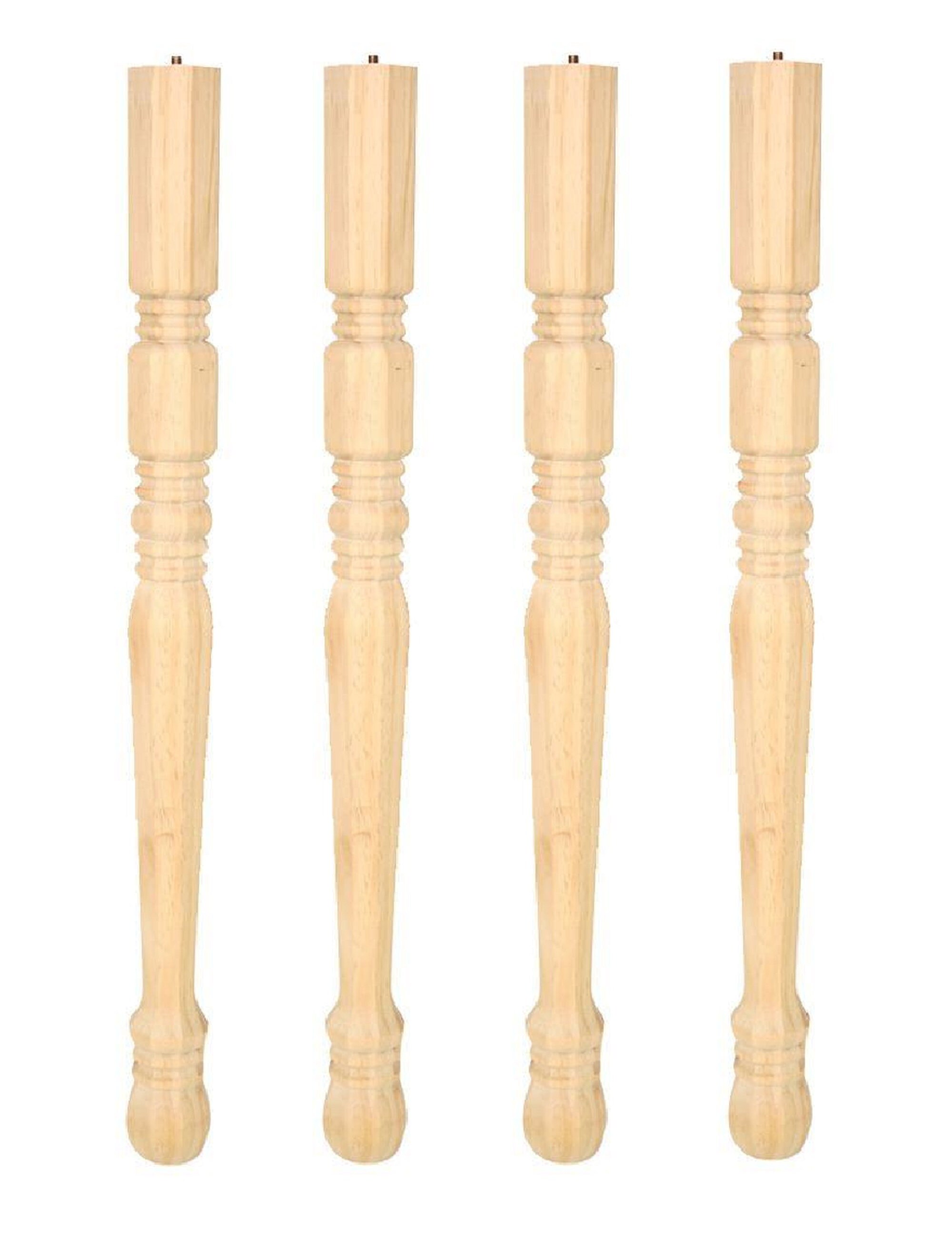 4 28 Wood Table Legs Unfinished Leg Set Wooden Etsy