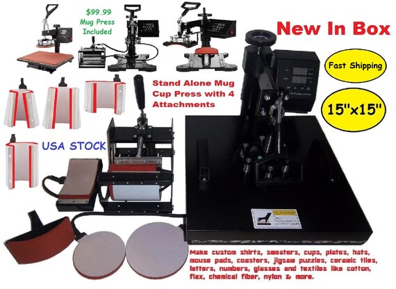 NEW True 15 by 15 360 Digital Heat Press and Accessories Equipment for  Handmade Personalized Unique Items Tools Machine Tool Set 15 X 15 