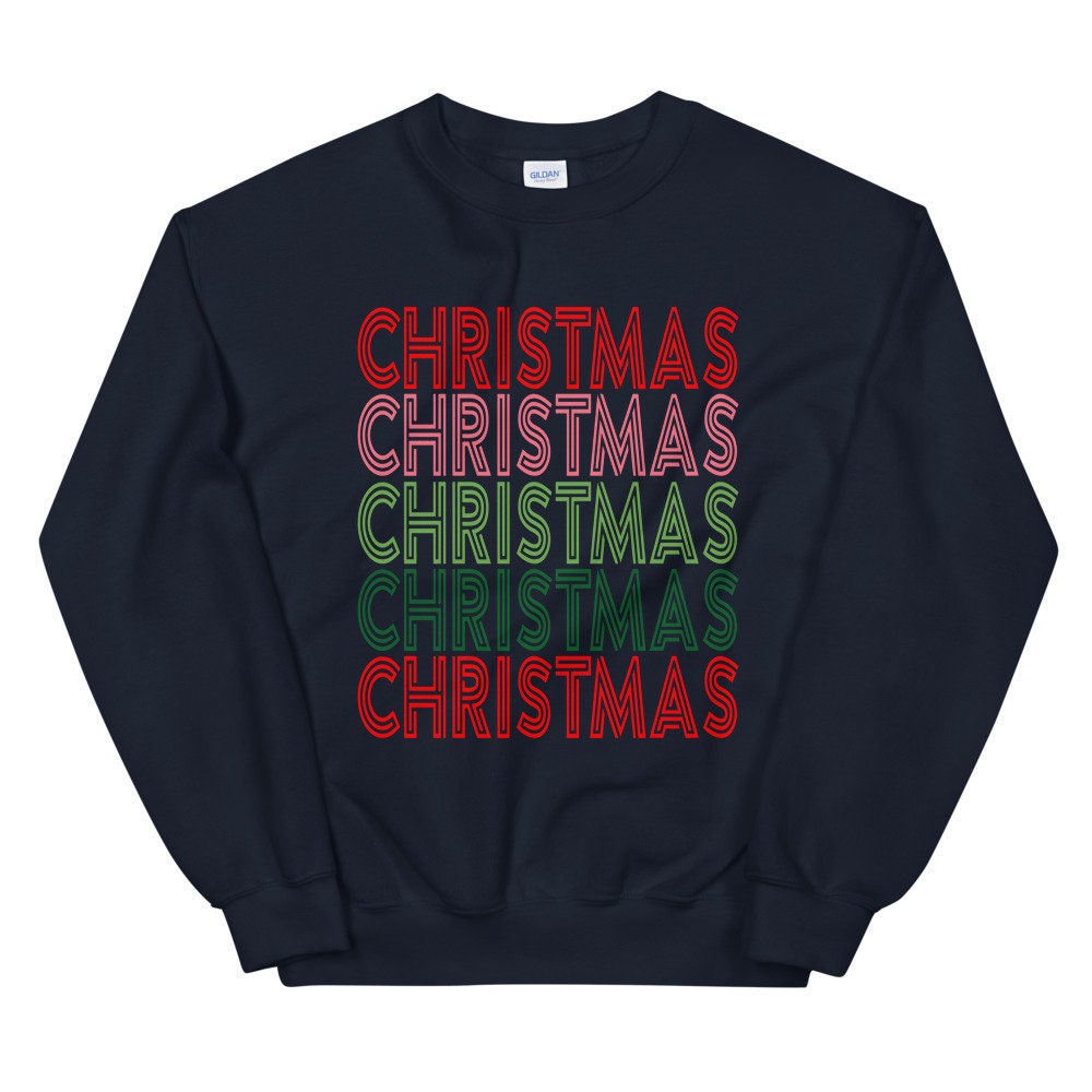 Christmas Sweatshirt Retro Christmas Sweatshirt Christmas | Etsy